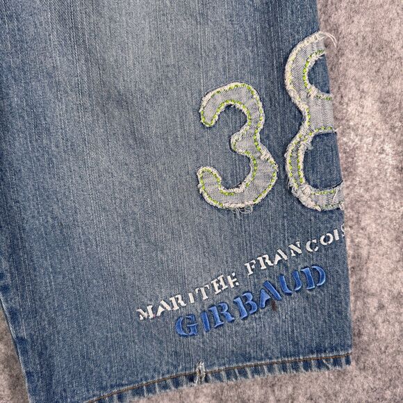 Marithe Francois Girbaud Shorts Mens Size 34 Blue Jean Baggy Jorts Vintage Y2K - Picture 4 of 16